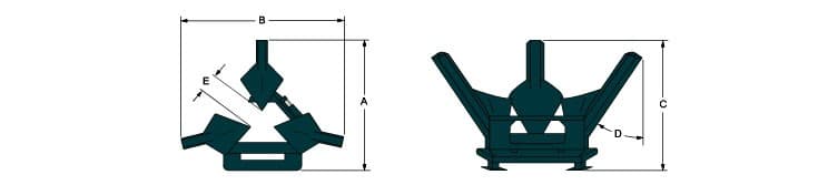 Габариты пересадчика деревьев Bobcat