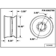 Обод колеса 16.5 x 8.25 Bobcat, 6562780