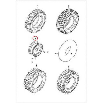 7225123 Диск колесный Bobcat