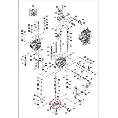 7214959 Блок клапанов г/р Bobcat