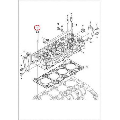 7000652 Болт ГБЦ Bobcat