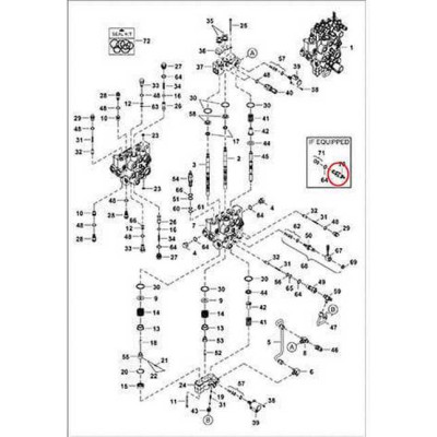 7025564 Гидроклапан г/р предохранительный Bobcat