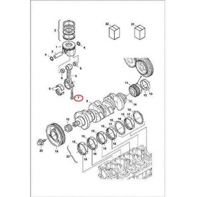 7008418 Болт крышки шатуна Bobcat