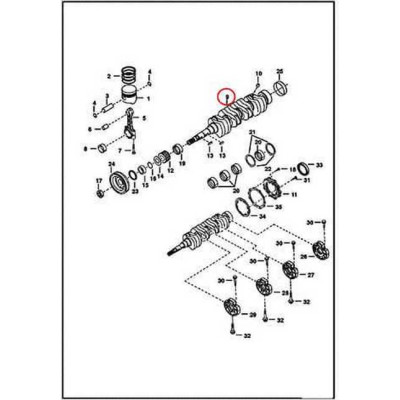 6655184 Вал коленчатый (51.59 mm) Bobcat