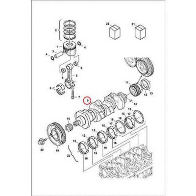 7008534 Вал колінчастий Bobcat