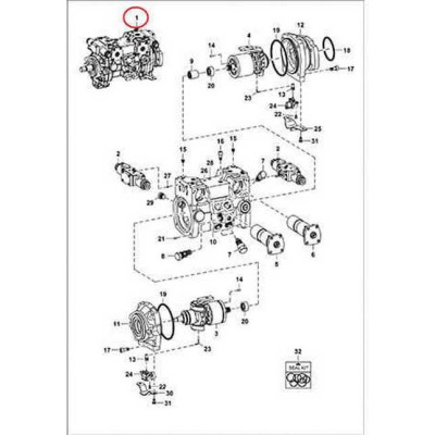 7013178 Гидронасос, без н/ш Bobcat