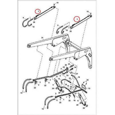 7343407 Гидроцилиндр стрелы Bobcat