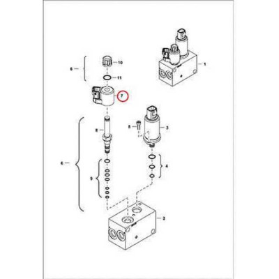 7025094 Катушка клапана хода Bobcat
