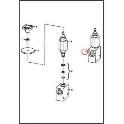 7230495 Клапан аварийного опускания стрелы Bobcat