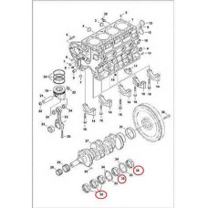 6680740 Вкладыши коренные, -0,40 mm Bobcat
