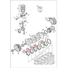 7000703 Вкладыши коренные, -0,20 mm Bobcat 7000703 Вкладыши коренные, -0,20 mm Bobcat