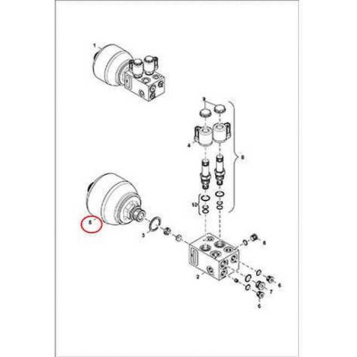 7355444 Колба гідроакумулятора Bobcat