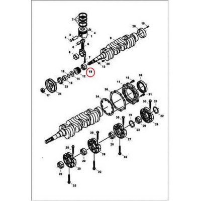 6685491 Вкладыши коренные, -0,40 mm Bobcat