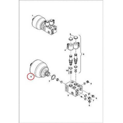 7355446 Колба гідроакумулятора Bobcat