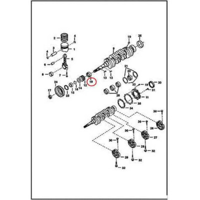 6655185 Вкладыши коренные, std (51,94 mm) Bobcat