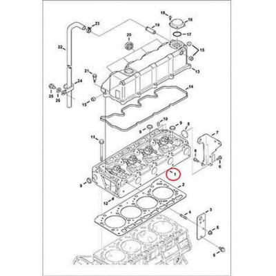 7020950 Головка блока цилиндров в сборе Bobcat