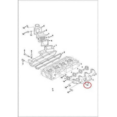 6698551 Коллектор выпускной Bobcat