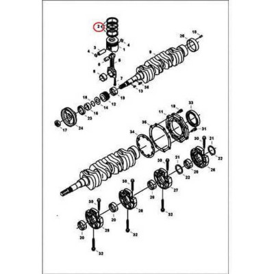 6685096 Кільця поршневі (комплект), +0,25 mm Bobcat