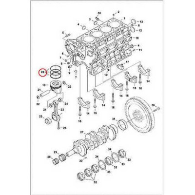 7024329 Кільця поршневі (комплект), +0,50 mm Bobcat