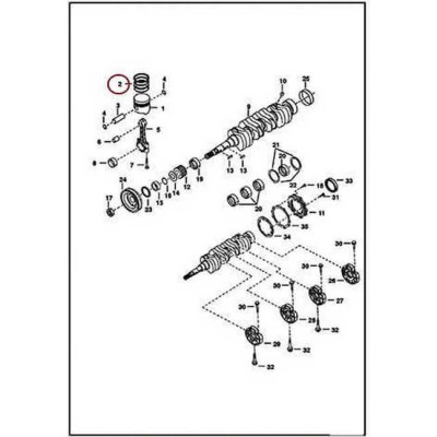 6678075 Кільця поршневі (комплект), std Bobcat
