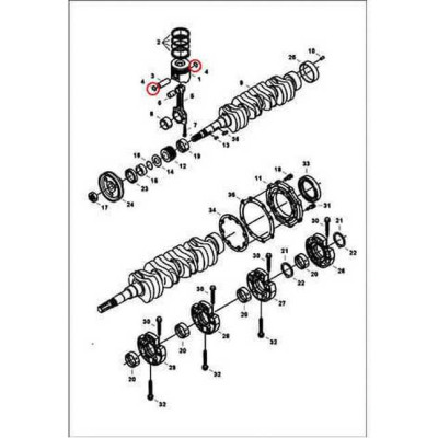 6686997 Кольцо стопорное поршневого пальца Bobcat