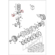 7000596 Кольцо стопорное поршневого пальца Bobcat