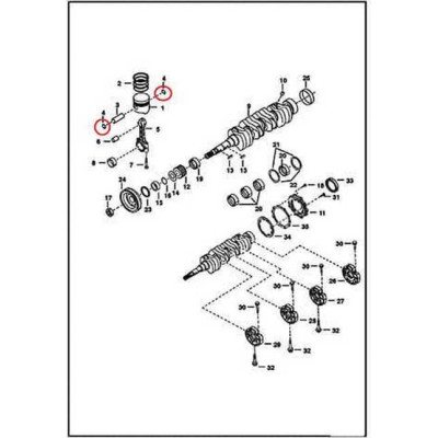6655180 Кольцо стопорное поршневого пальца Bobcat