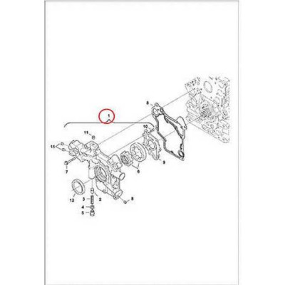 7008527 Крышка двигателя передняя Bobcat