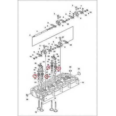 6672436 Манжета клапана (маслосъемный колпачек) Bobcat