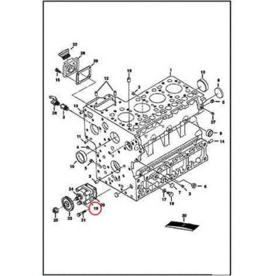6689441 Насос масляний двигуна Bobcat