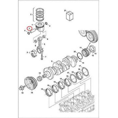 7000685 Палец поршневой Bobcat