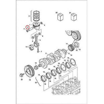 7008417 Палец поршневой Bobcat