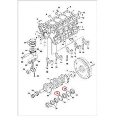 6680743 Полукольцо коленвала, +0,40 mm, верх Bobcat