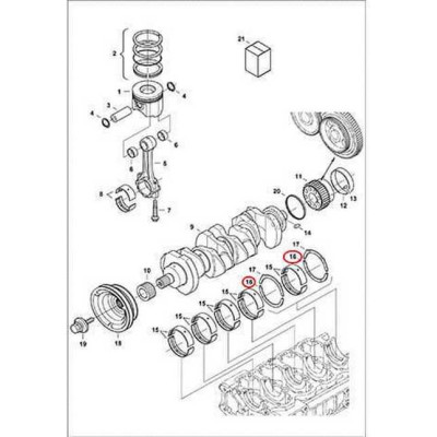 7000706 Півкільце клонували, +0,40 mm, низ Bobcat
