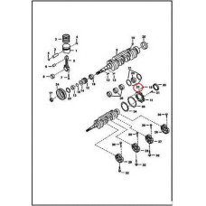 6653865 Полукольцо коленвала, std (51,94 mm), низ Bobcat