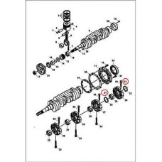 7015266 Полукольцо коленвала, std (59,94 mm), верх Bobcat