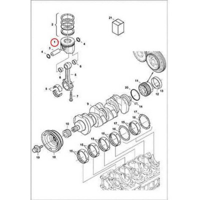 7000687 Поршень (00),+ 0,25 mm Bobcat