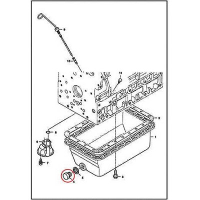 6680657 Пробка поддона сливная Bobcat