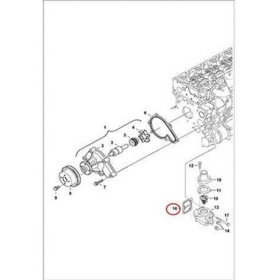 7000741 Прокладка корпуса термостата Bobcat