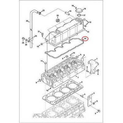 6680690 Прокладка крышки клапанов Bobcat