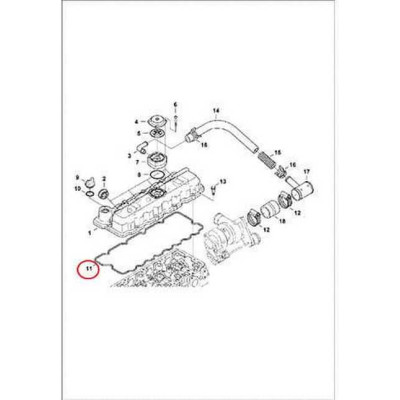 7008409 Прокладка кришки клапанів Bobcat