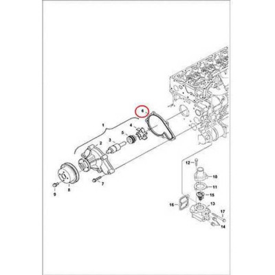 7000746 Прокладка насоса водяного Bobcat