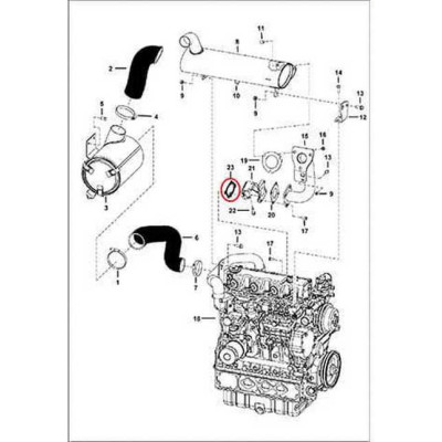 6691588 Прокладка турбокомпрессора Bobcat