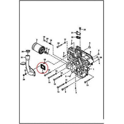 6714543 Прокладка труби маслозаливной Bobcat