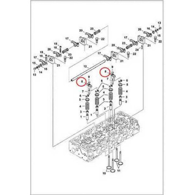 7000663 Рычаг клапанов двухплечий Bobcat