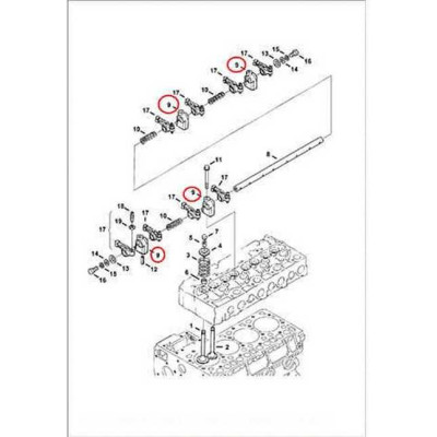 3974521 Стойка коромысла (с винтом и гайкой) Bobcat