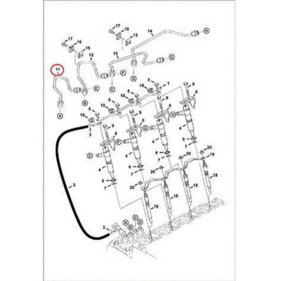 6685102 Трубка топливная высокого давления №1 Bobcat