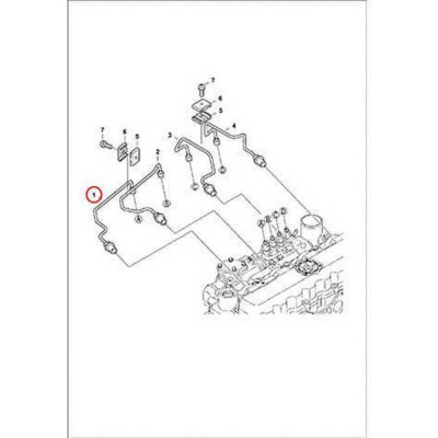 7008494 Трубка топливная высокого давления №1 Bobcat