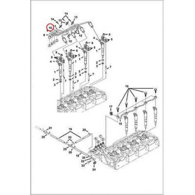 6698566 Трубка топливная высокого давления Bobcat