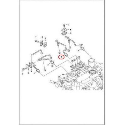 7000728 Трубка паливна високого тиску Bobcat
